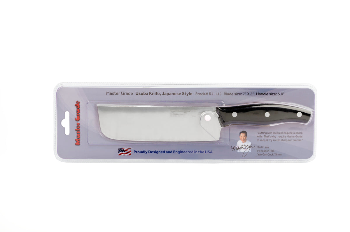 7" Usuba Knife – Japanese-Style Thin Blade for Clean Cuts, 420-J Stainless Steel | RJ-112