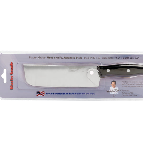 7" Usuba Knife – Japanese-Style Thin Blade for Clean Cuts, 420-J Stainless Steel | RJ-112