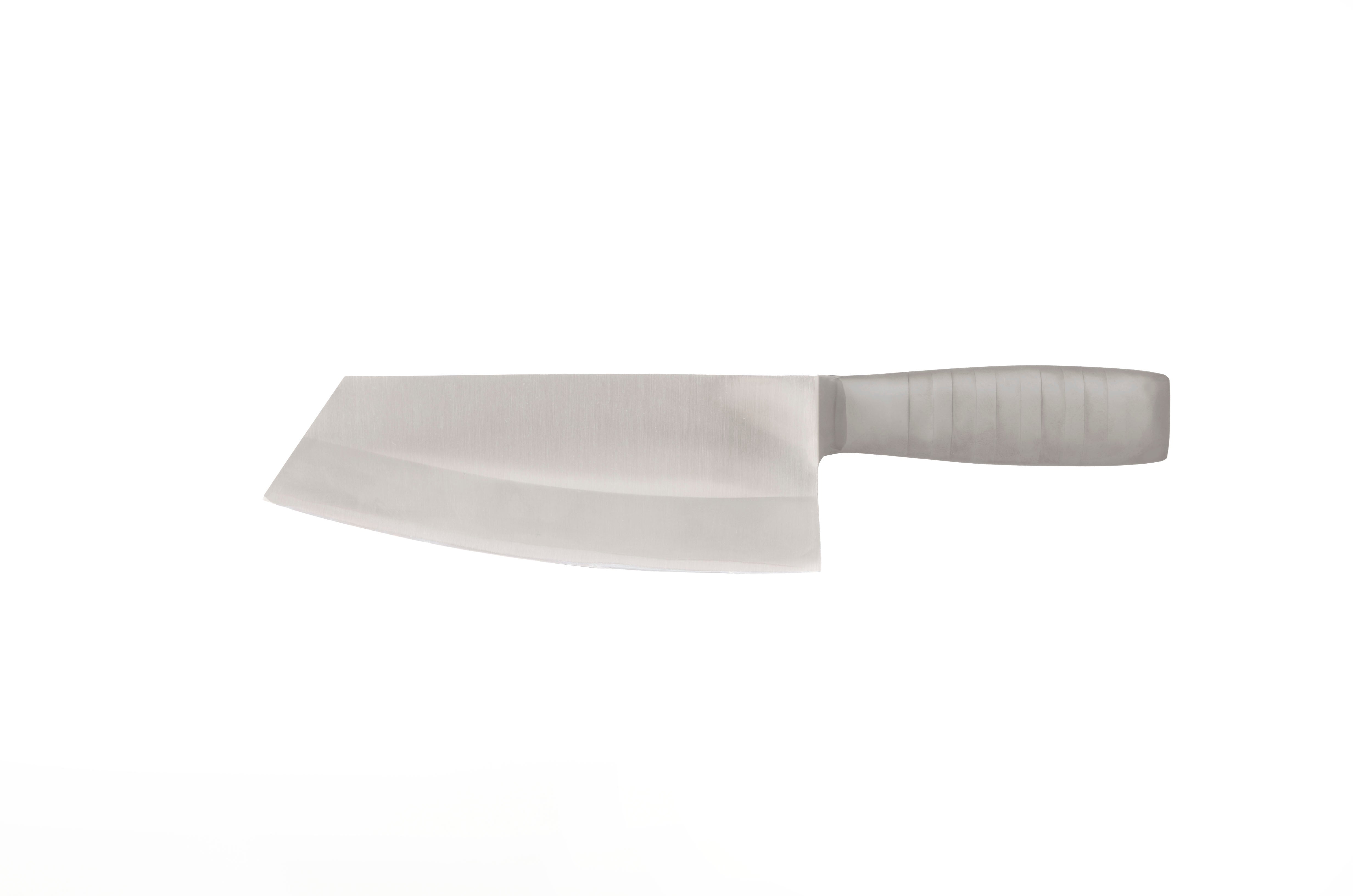 7" Chinese Chef Knife – Handmade 3-Layer High-Speed Stainless Steel, Steel Handle | R-605