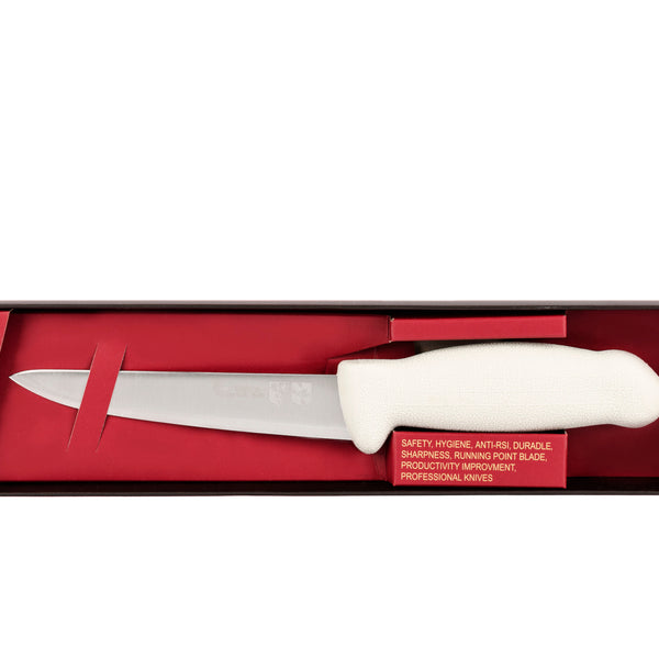 6" Boss Butcher Knife – 3-Layer Premium+ ErDon Steel, Light Grey Handle | F-SL3-0215-KR