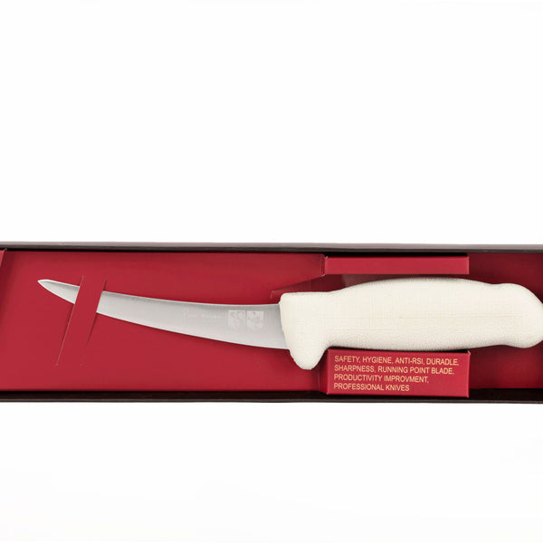 5½" Flexible Boning Knife – 3-Layer Premium+ ErDon Steel, Light Grey Handle | F-SL3-0313-KR