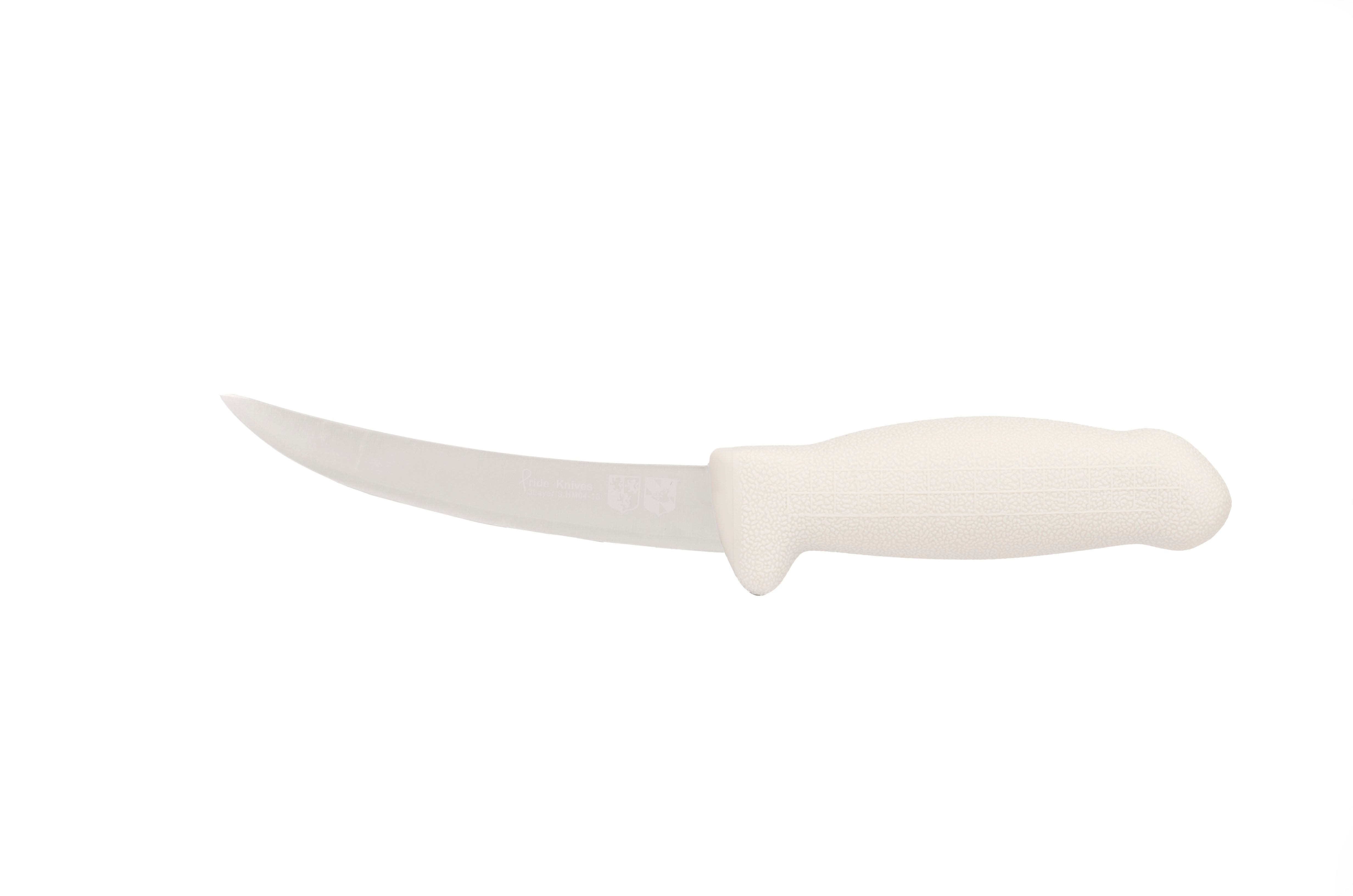 5½" Trimming Knife for Meat – 3-Layer Premium+ ErDon Steel, Light Grey Handle | F-SL3-0413-KR
