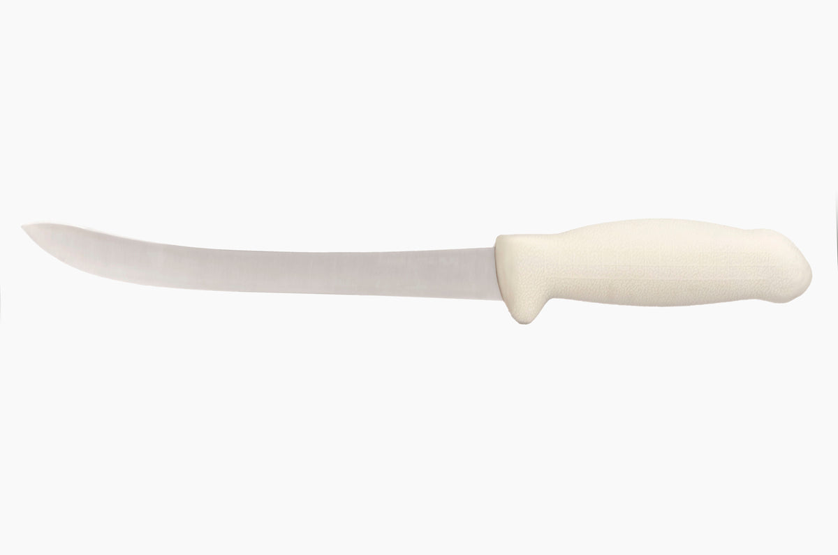 8" Butcher Knife – 3-Layer Premium+ ErDon Steel, Light Grey Handle | F-SL3-05210-KR