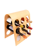 9-Bottle Wooden Wine Rack – Modular Hardwood with Philippine Mahogany, European Design | FU-3505
