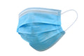 Blue disposable 3-ply face mask with ear loops