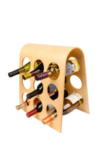 9-Bottle Wooden Wine Rack – Modular Hardwood with Philippine Mahogany, European Design | FU-3505